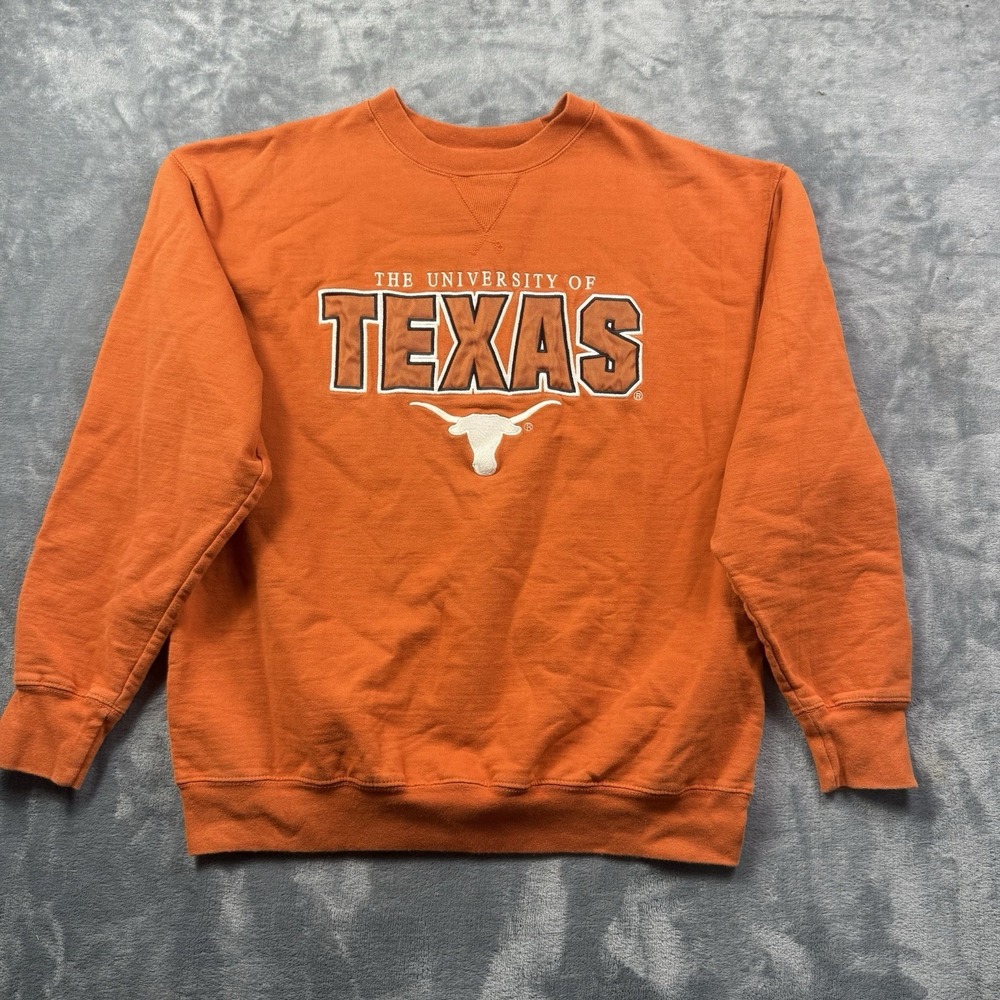 Vintage Texas Longhorns Crewneck Sweatshirt Burnt Orange Mens L Cadre Athletic